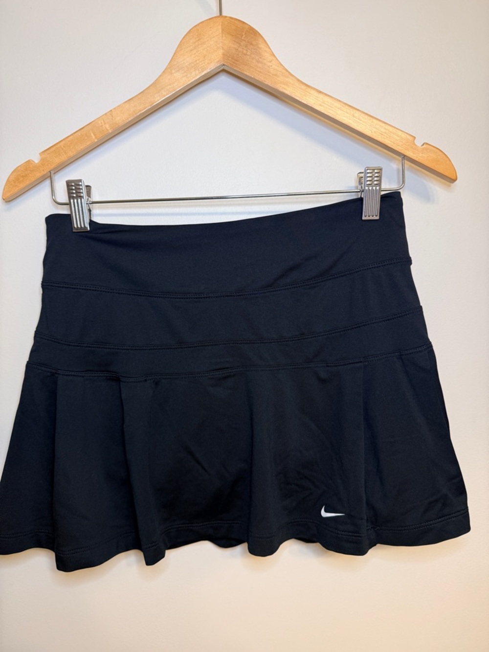 Nike Black Dri-Fit Skort with White Swoosh